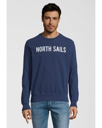 dunkelblaues bedrucktes Sweatshirt von North Sails