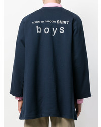 dunkelblaues bedrucktes Sweatshirt von Comme Des Garçons Shirt Boys