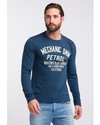 dunkelblaues bedrucktes Sweatshirt von Petrol Industries