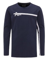 dunkelblaues bedrucktes Sweatshirt von Petrol Industries