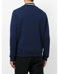 dunkelblaues bedrucktes Sweatshirt von MSGM