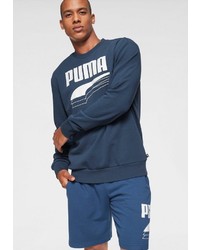dunkelblaues bedrucktes Sweatshirt von Puma