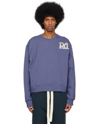 dunkelblaues bedrucktes Sweatshirt von Recto