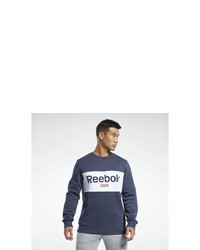 dunkelblaues bedrucktes Sweatshirt von Reebok