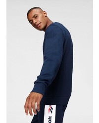 dunkelblaues bedrucktes Sweatshirt von Reebok Classic