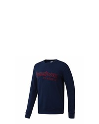 dunkelblaues bedrucktes Sweatshirt von Reebok Classic