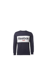 dunkelblaues bedrucktes Sweatshirt von Reebok