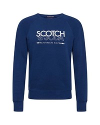 dunkelblaues bedrucktes Sweatshirt von Scotch & Soda