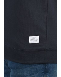 dunkelblaues bedrucktes Sweatshirt von Solid