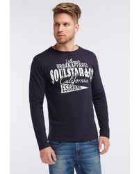 dunkelblaues bedrucktes Sweatshirt von SOULSTAR