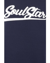 dunkelblaues bedrucktes Sweatshirt von SOULSTAR