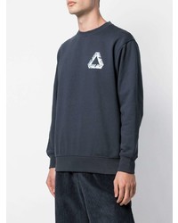 dunkelblaues bedrucktes Sweatshirt von Palace