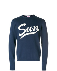 dunkelblaues bedrucktes Sweatshirt von Sun 68