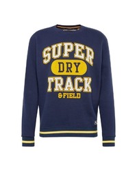 dunkelblaues bedrucktes Sweatshirt von Superdry