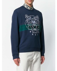 dunkelblaues bedrucktes Sweatshirt von Kenzo