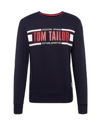 dunkelblaues bedrucktes Sweatshirt von Tom Tailor