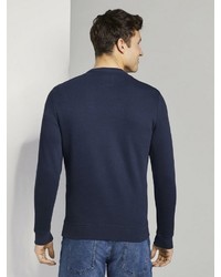 dunkelblaues bedrucktes Sweatshirt von Tom Tailor