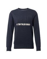 dunkelblaues bedrucktes Sweatshirt von Tom Tailor Denim