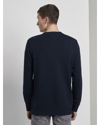 dunkelblaues bedrucktes Sweatshirt von Tom Tailor Denim