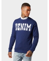 dunkelblaues bedrucktes Sweatshirt von Tom Tailor Denim