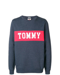 dunkelblaues bedrucktes Sweatshirt von Tommy Jeans