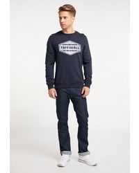 dunkelblaues bedrucktes Sweatshirt von Tuffskull