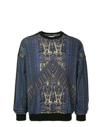 dunkelblaues bedrucktes Sweatshirt von Yoshiokubo