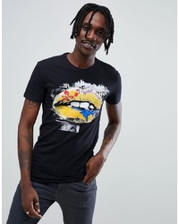 dunkelblaues bedrucktes T-Shirt mit einem Rundhalsausschnitt von Antony Morato