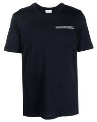 dunkelblaues bedrucktes T-Shirt mit einem Rundhalsausschnitt von Ballantyne