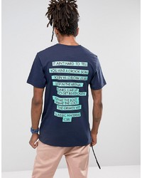 dunkelblaues bedrucktes T-Shirt mit einem Rundhalsausschnitt von Cayler & Sons