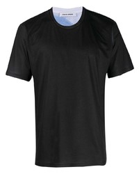 dunkelblaues bedrucktes T-Shirt mit einem Rundhalsausschnitt von Craig Green