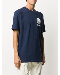 dunkelblaues bedrucktes T-Shirt mit einem Rundhalsausschnitt von Vans