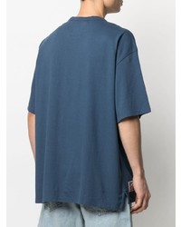 dunkelblaues bedrucktes T-Shirt mit einem Rundhalsausschnitt von Timberland