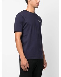 dunkelblaues bedrucktes T-Shirt mit einem Rundhalsausschnitt von North Sails