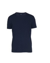 dunkelblaues bedrucktes T-Shirt mit einem Rundhalsausschnitt von JOOP!