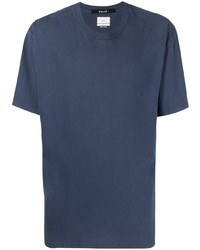 dunkelblaues bedrucktes T-Shirt mit einem Rundhalsausschnitt von Ksubi