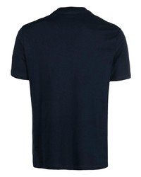 dunkelblaues bedrucktes T-Shirt mit einem Rundhalsausschnitt von Paul & Shark