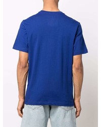 dunkelblaues bedrucktes T-Shirt mit einem Rundhalsausschnitt von Jordan