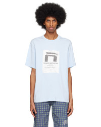dunkelblaues bedrucktes T-Shirt mit einem Rundhalsausschnitt von Noon Goons