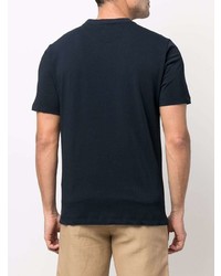 dunkelblaues bedrucktes T-Shirt mit einem Rundhalsausschnitt von Eleventy