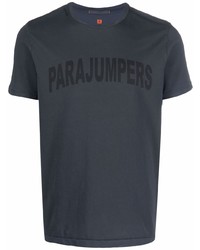 dunkelblaues bedrucktes T-Shirt mit einem Rundhalsausschnitt von Parajumpers