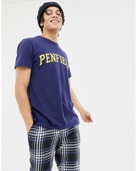 dunkelblaues bedrucktes T-Shirt mit einem Rundhalsausschnitt von Penfield