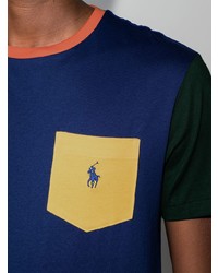 dunkelblaues bedrucktes T-Shirt mit einem Rundhalsausschnitt von Polo Ralph Lauren