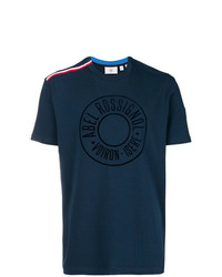 dunkelblaues bedrucktes T-Shirt mit einem Rundhalsausschnitt von Rossignol
