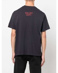 dunkelblaues bedrucktes T-Shirt mit einem Rundhalsausschnitt von GALLERY DEPT.