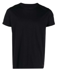 dunkelblaues bedrucktes T-Shirt mit einem Rundhalsausschnitt von The Gigi