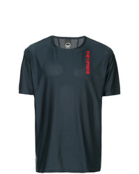 dunkelblaues bedrucktes T-Shirt mit einem Rundhalsausschnitt von The Upside