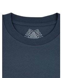 dunkelblaues bedrucktes T-Shirt mit einem Rundhalsausschnitt von Palace