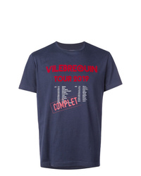 dunkelblaues bedrucktes T-Shirt mit einem Rundhalsausschnitt von Vilebrequin