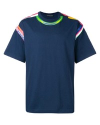 dunkelblaues bedrucktes T-Shirt mit einem Rundhalsausschnitt von Y/Project